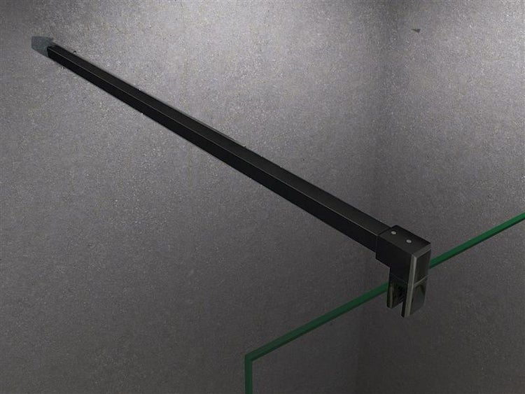 Glaswerk Westfalen - LiLy 80x200 cm Walk in Duschwand  Satiniert Schwarz