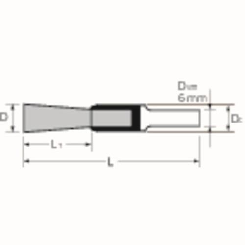 Abbildung eines Aderendhülsen-Designs mit Maßangaben