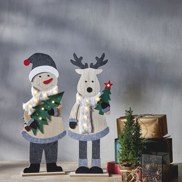 Dekorativer Glasbaum mit Beleuchtung für den Innenbereich