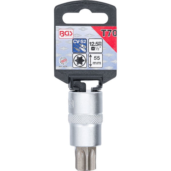 BGS Bit-Einsatz Antrieb Innenvierkant 12,5 mm (1/2) T-Profil (für Torx) T70 - 4379