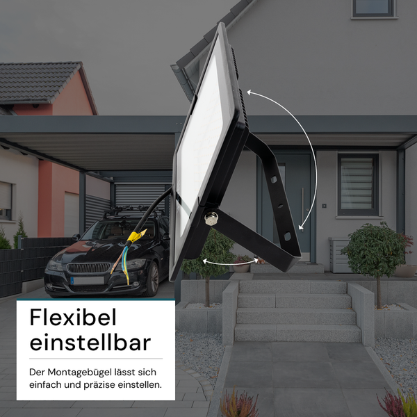 LED-Strahler mit Montagebügel und Stromkabel