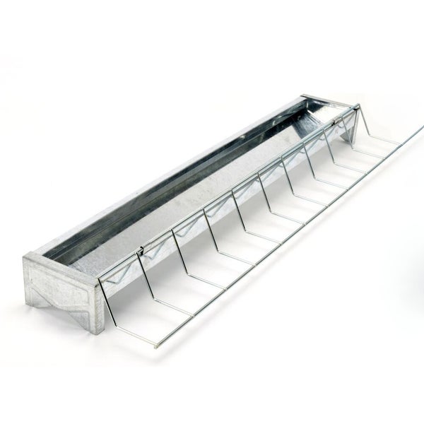 Futtertrog Metall Küken verzinkt 50 cm Gitter