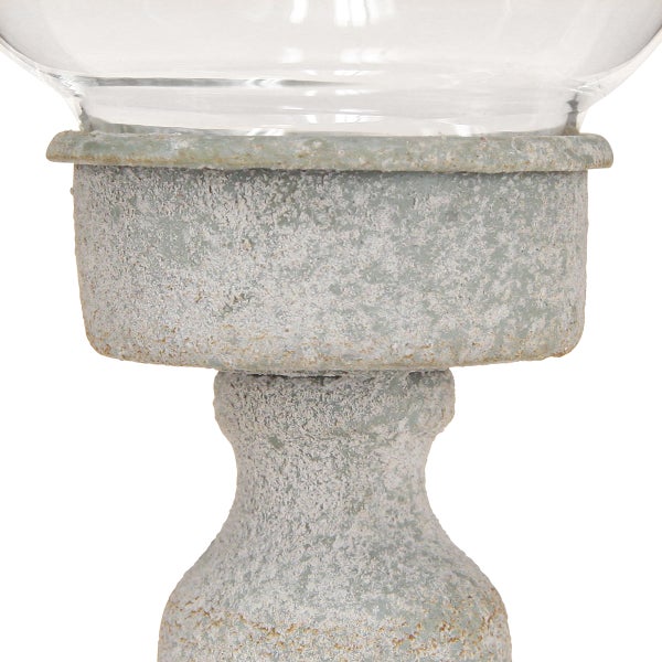 Detail einer Glas-Säulenkerze