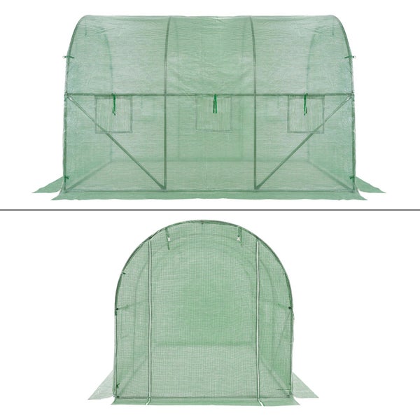 Ansichten eines Foliengewächshauses