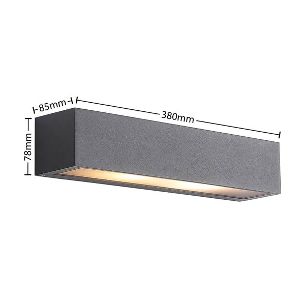 Arcchio Wandleuchte außen Lengo (spritzwassergeschützt (Modern) in Alu aus Aluminium (2 flammig, E27) - Außenwandleuchten Wandlampe Led Außenlampe Outdoor für Außenwand/Hauswand Haus