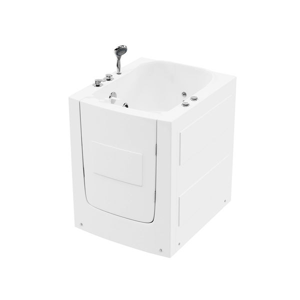 Home Deluxe - Seniorenbadewanne inkl. Whirlpool- VITAL L - Maße: 153 x 76 x 64cm - Sitzwanne inkl. komplettem Zubehör I Badewanne mit Tür, Whirlpool-Badewannen mit Einstieg