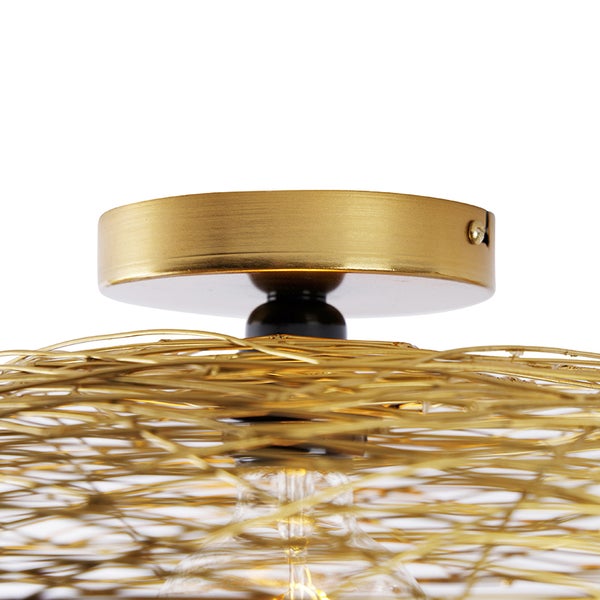 Deckenleuchte mit Drahtgeflecht