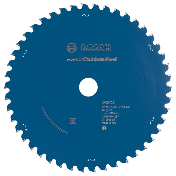 Bosch Kreissägeblatt Expert for Stainless Steel für Handkreissägen 230 x 20 x 1,9 mm 46 Zähne - 2608644287