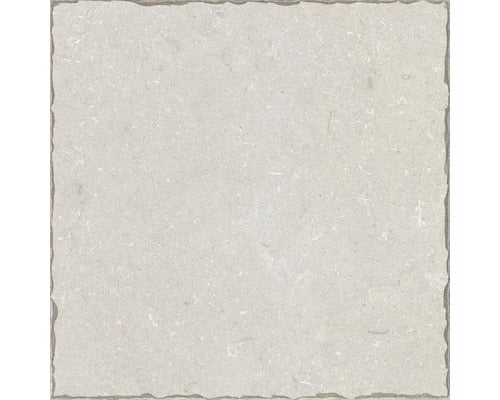 Feinsteinzeug Terrassenplatte Shellstone Broken Edge bianco 60x60x2 cm