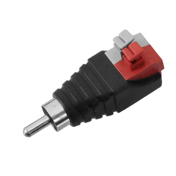 Cinch Stecker mit Zugentlastung und Klemmanschluss