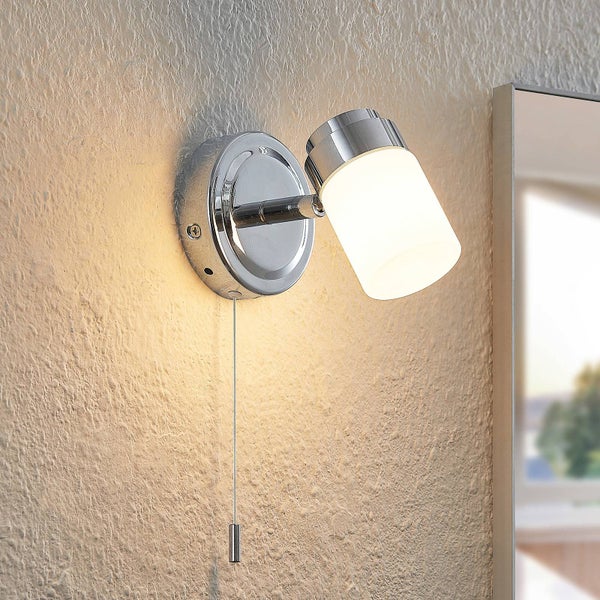 Lindby Wandleuchte, Wandlampe Bad Alimari (spritzwassergeschützt (Modern) in Chrom aus Metall (1 flammig G9) - Wandleuchten Spiegelleuchte Badezimmer Wandbeleuchtung Wohnzimmerleuchte