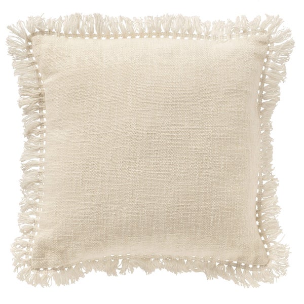 Quadratisches Kissen mit Fransen
