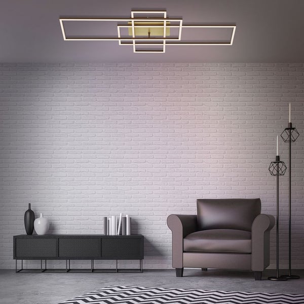 LED Deckenleuchte Fernbedienung CCT Nachtlicht schwenkbar 51W gold Briloner