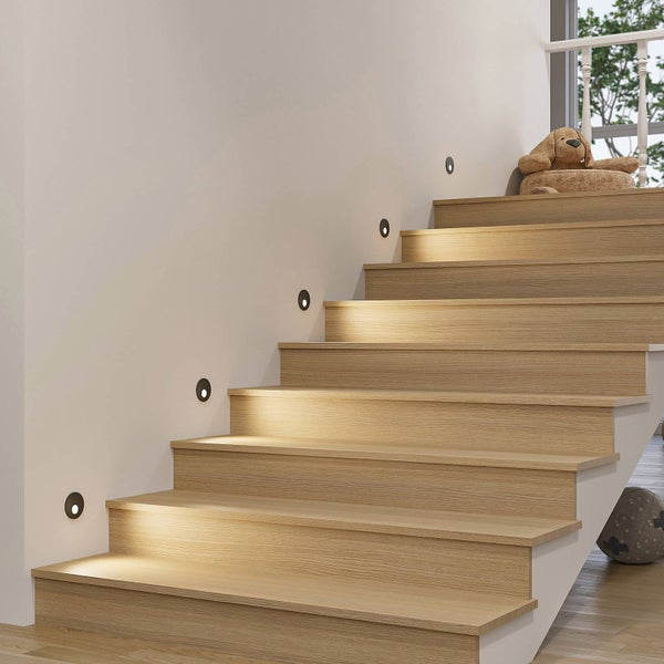 Arcchio LED Wandeinbaustrahler Vexi (Modern) in Schwarz aus Aluminium (1 flammig, ) Wohnzimmerleuchte
