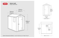 Keter Manor 46 Gartenhaus - 130x192x198cm - Einzeltür mit Seitenfenster - Anthrazit