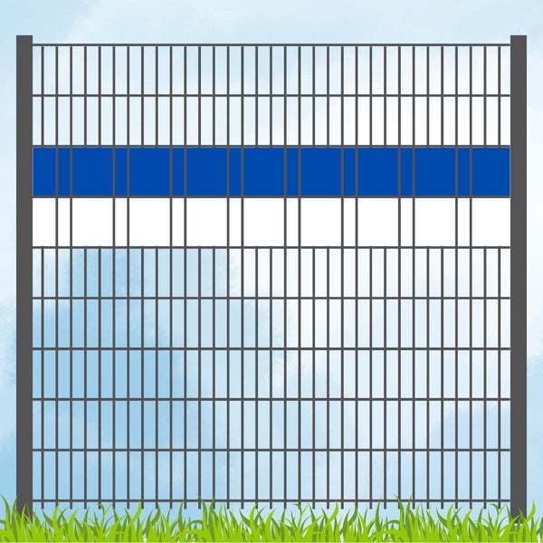 Zaunelement mit Sichtschutzstreifen