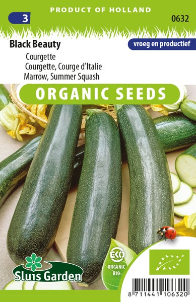 Samenpackung Black Beauty Zucchini von Sluis Garden