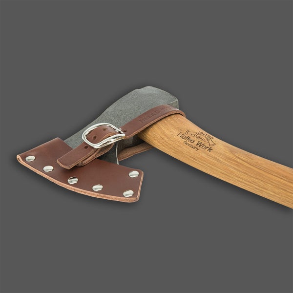 Helko Werk Axt mit Holzstiel und Lederschneidenschutz