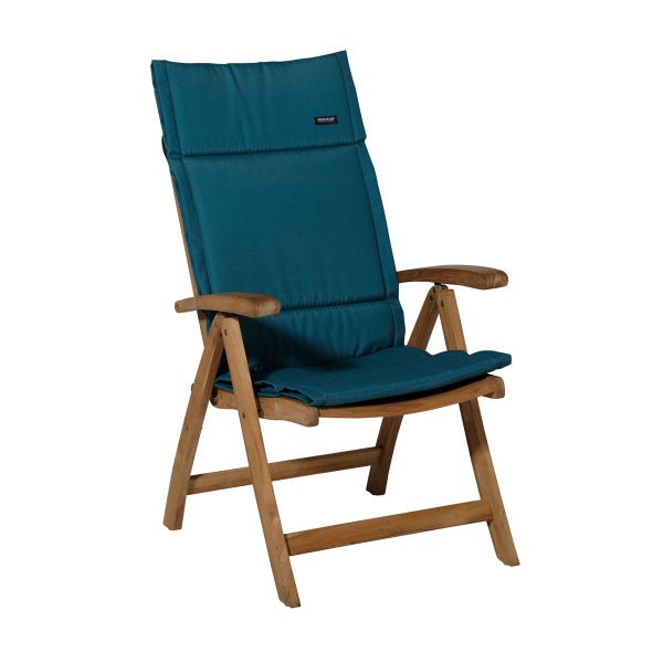Hochlehnerauflage Fiber Deluxe Panama seeblau - Ca. 125x50 cm - 4er-Set