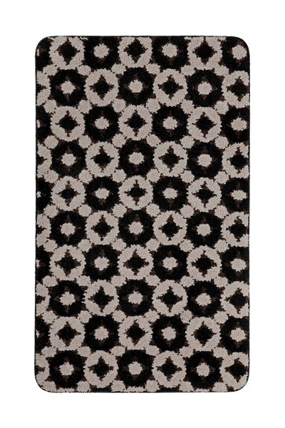 Badteppich Schwarz Taupe J&J  WECONhome Basics 70x120 cm