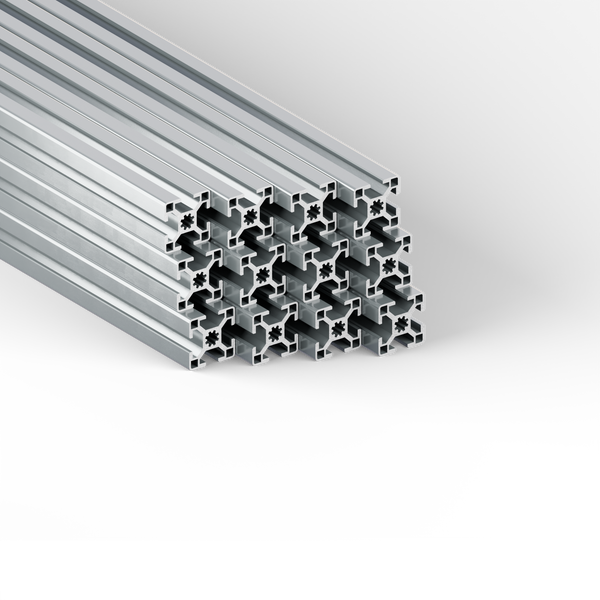 Aluminiumprofile im Stapel