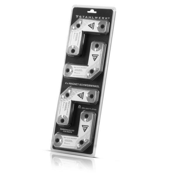 STAHLWERK Schweißwinkel 4er Set Magnet 11,3kg 25lbs Schweißmagnet Magnetwinkel