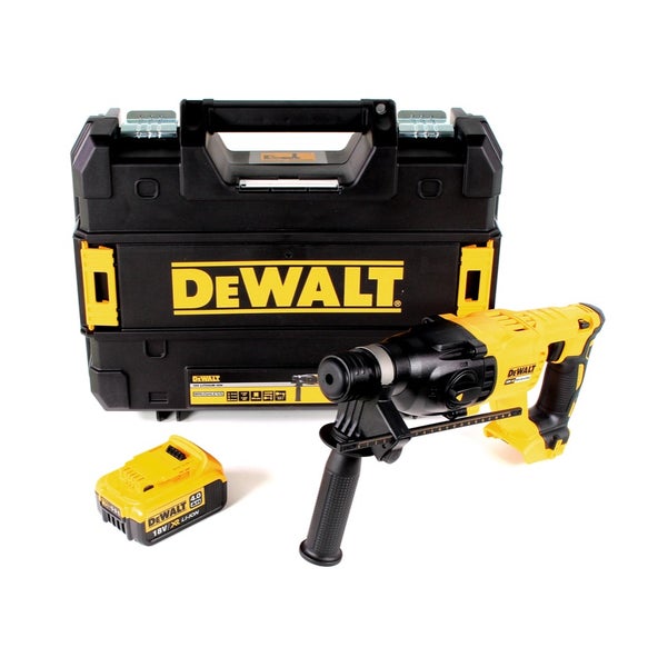 DeWALT Akku-Bohrhammer mit 18 Volt Akku und Transportkoffer.