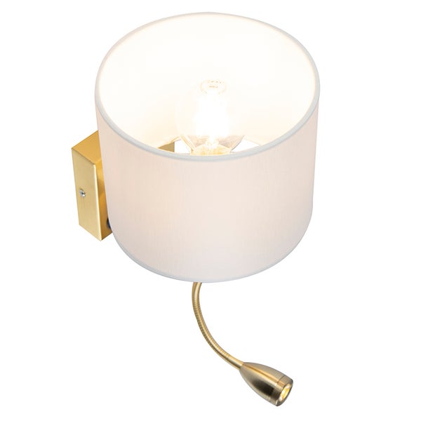 Wandleuchte mit Lampenschirm und Leselampe