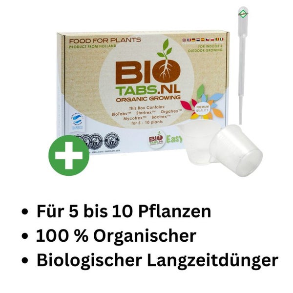 BioTabs Starterpack – Organisches Dünger-Set für 5–10 Pflanzen – 100% biologisch & umweltfreundlich – Mit hohem Humusgehalt & Mikroorganismen für gesunden Boden – Ideal für Indoor & Outdoor