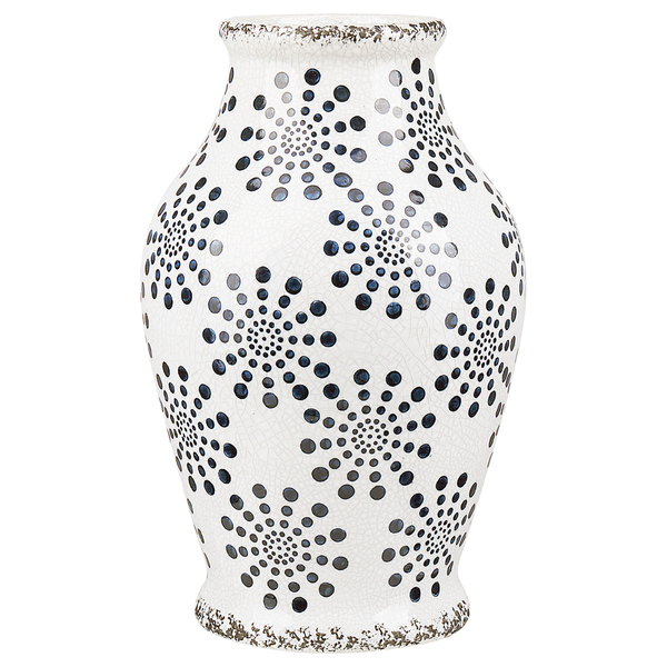 Blumenvase NEMEA Steinzeug 25 cm Weiß