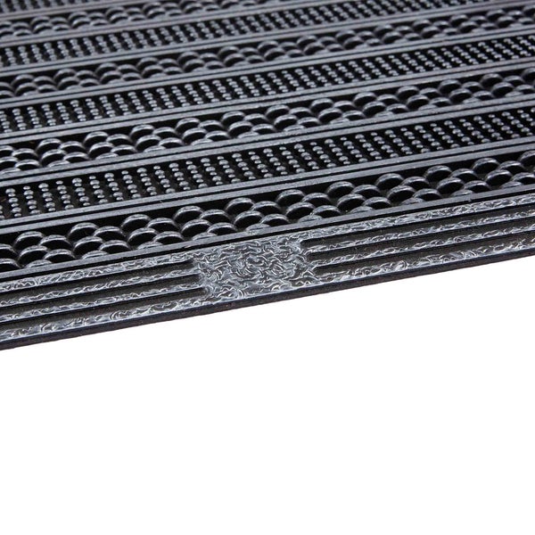 Gummimatte mit verschiedenen Mustern zur Reinigung von Schuhen.