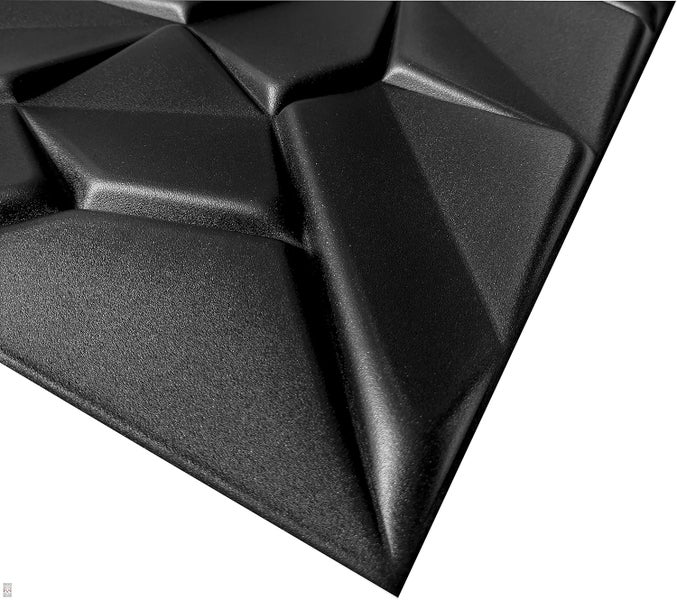 Polystyrol XPS Styropor 3D Paneelen Deckenpaneelen Dekoren 50x50cm 3mm stärke Merkur Schwarz