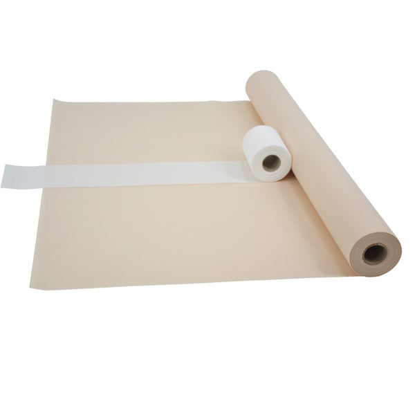 Sensalux Kombi-Set 1 Tischdeckenrolle 1m x 25m creme + Tischläufer 15cm weiß