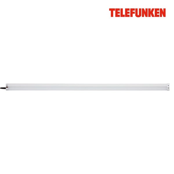 Telefunken LED-Unterbauleuchte in Weiß, schmale Leiste mit Stromkabel.