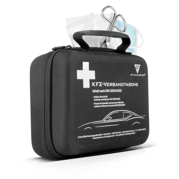 STAHLWERK Auto-Verbandskasten nach DIN 13164:2022 mit Inhalt