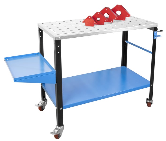 Schweißtisch mit Ablage und Magneten