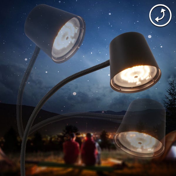 Akku Stehleuchte mit Touchdimmer 5,5W 500 lm 2700 K H 1,26 m Cielo schwarz