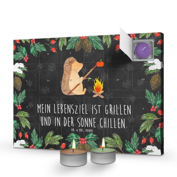 Mr. & Mrs. Panda Duftkerzen Adventskalender Igel Grillen - Schwarz