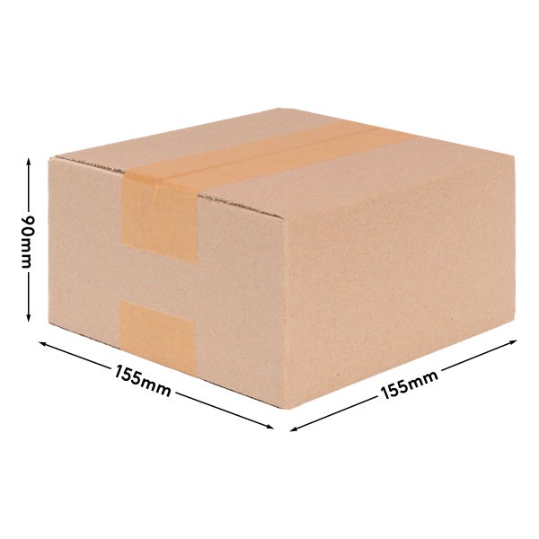 25 Faltkartons 150 x 150 x 80 mm Versandkartons aus Wellpappe 1 wellige Kartonverpackungen KK 05