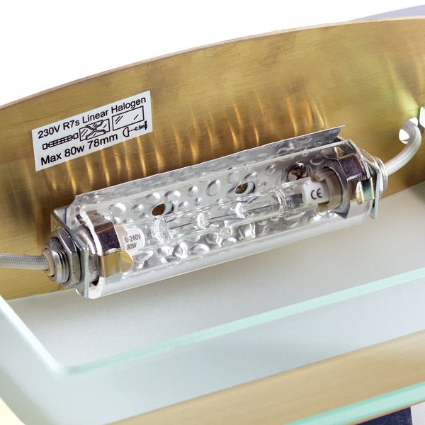Schutzglas R7s klar Länge: 95mm für 78mm Stäbe Ersatzglas Glas Halogen Deckenfluter