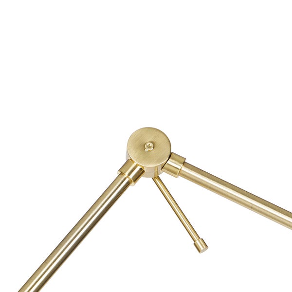 Detailaufnahme eines Gelenks einer Leuchte mit Schraube