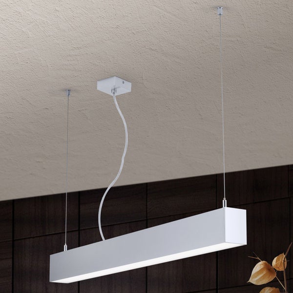 Moderne längliche LED Pendelleuchte für die Deckenmontage mit Kabelabhängung zur Beleuchtung