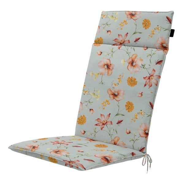 Hochlehnerauflage Florina orange - Ca. 120x50 cm - 4er-Set