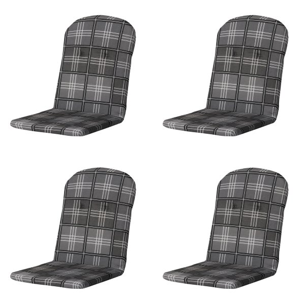 Stuhlauflage Stapelstuhl, Patchy Grey - Ca. 96x45 cm - 4er-Set