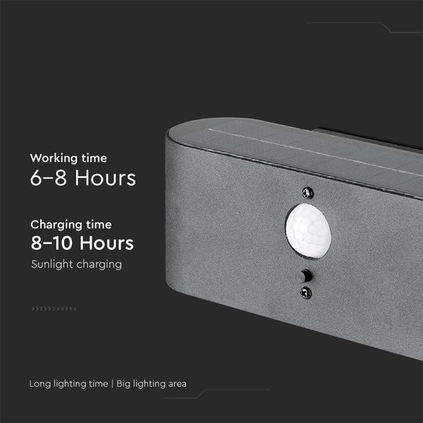 Solarleuchte mit einer Arbeitszeit von 6 bis 8 Stunden und einer Ladezeit von 8 bis 10 Stunden