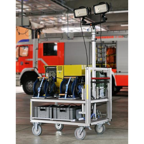 MUNK Rettungstechnik Lichtmast für Rollcontainer 4m