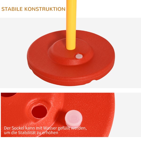 PawHut Agility-Ausrüstung, L128 x B23 x H100 cm, ABS,PE,Polyester, Gelb