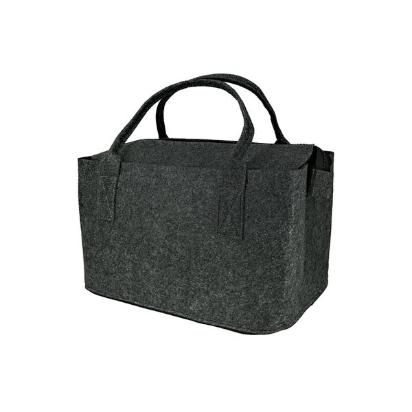 Taschen GILDE 2er Set ZIPPER Shopper dunkelgrau-hellgrau Höhe 25cm Filz