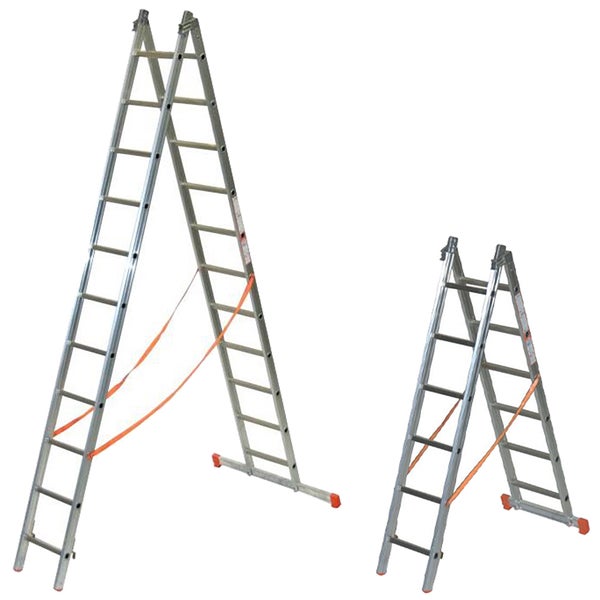 Zwei Aluminium Mehrzweckleitern in A-Form