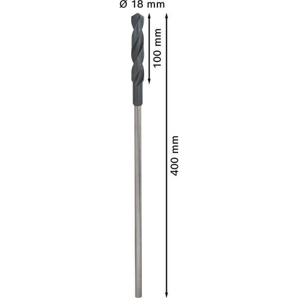Bosch PRO Wood HSS Installationsbohrer 18 x 100 x 400 mm - 2608596340